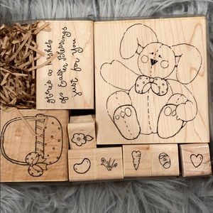 EUC used rubber stamp set of 9. Basket of blessing